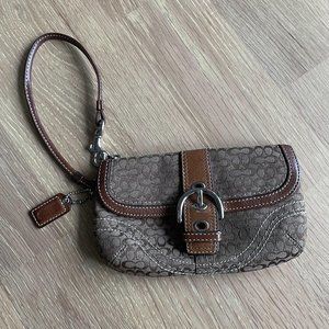 Coach Insignia and Leather Wristlet